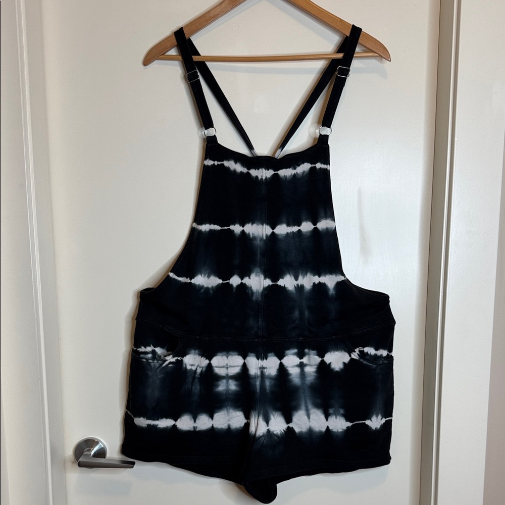 Lovesick Black and White Tie-Dye Romper